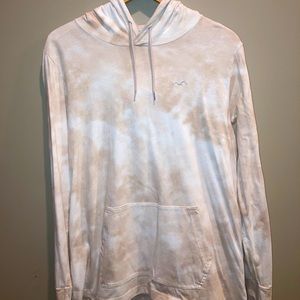 Hollister tie-dye hooded long sleeve T-shirt